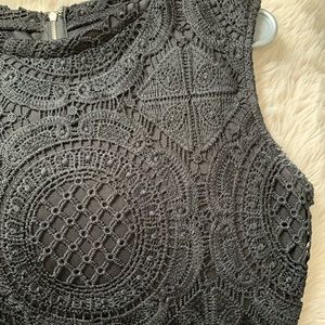 Black Dress with Lace Detail
